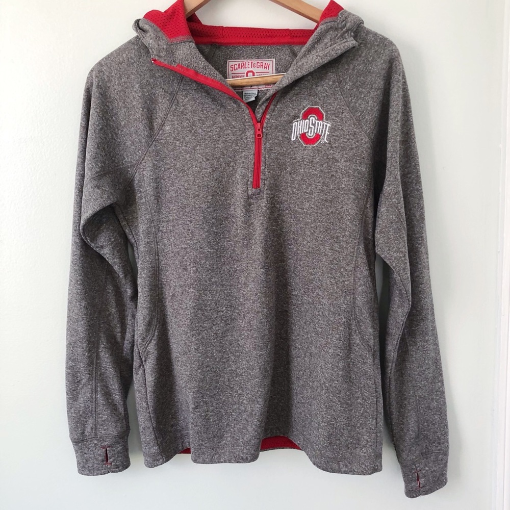 OSU 1/4 Zip w/ Thumb Holes Ohio State University